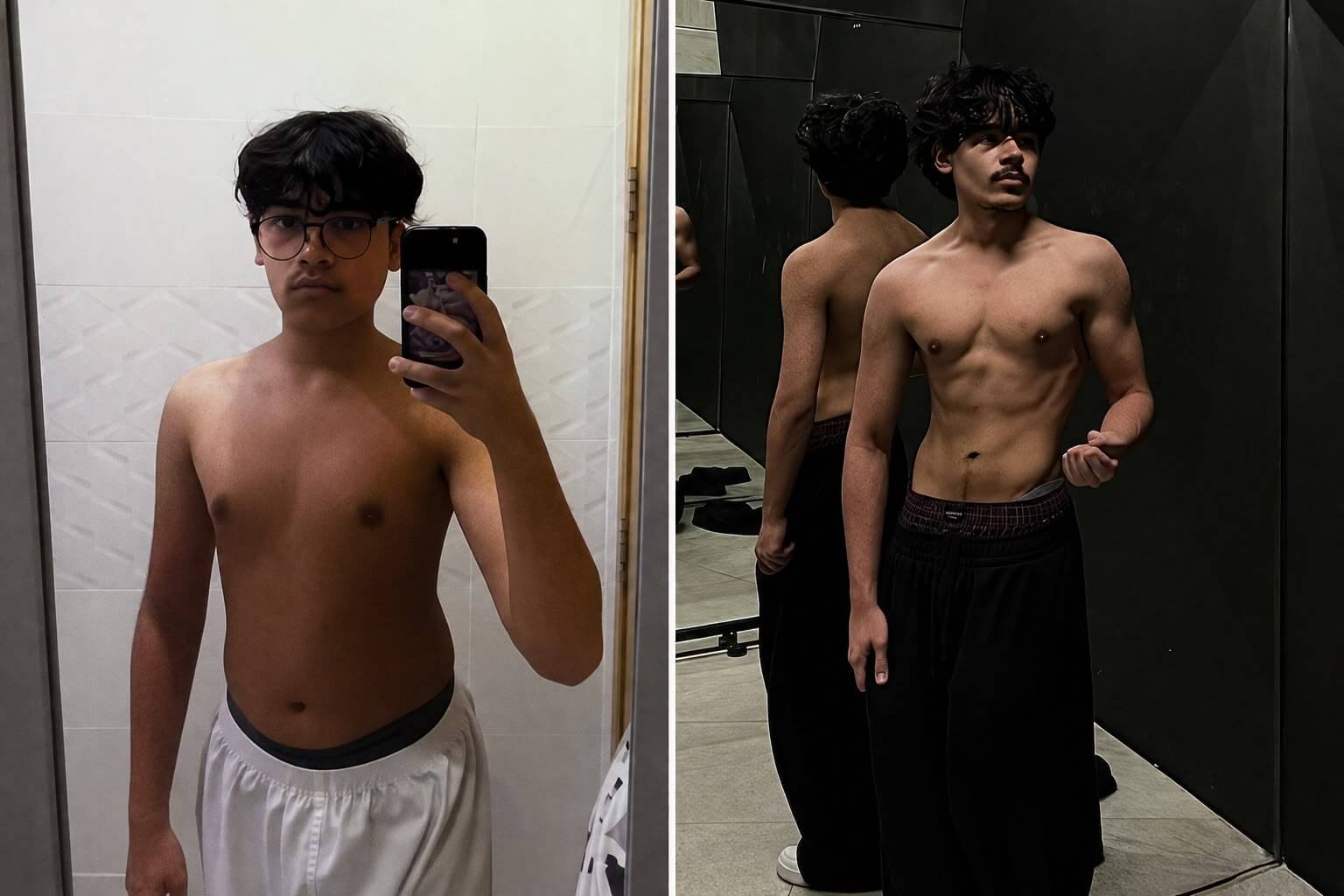 Six month transformation, before and after