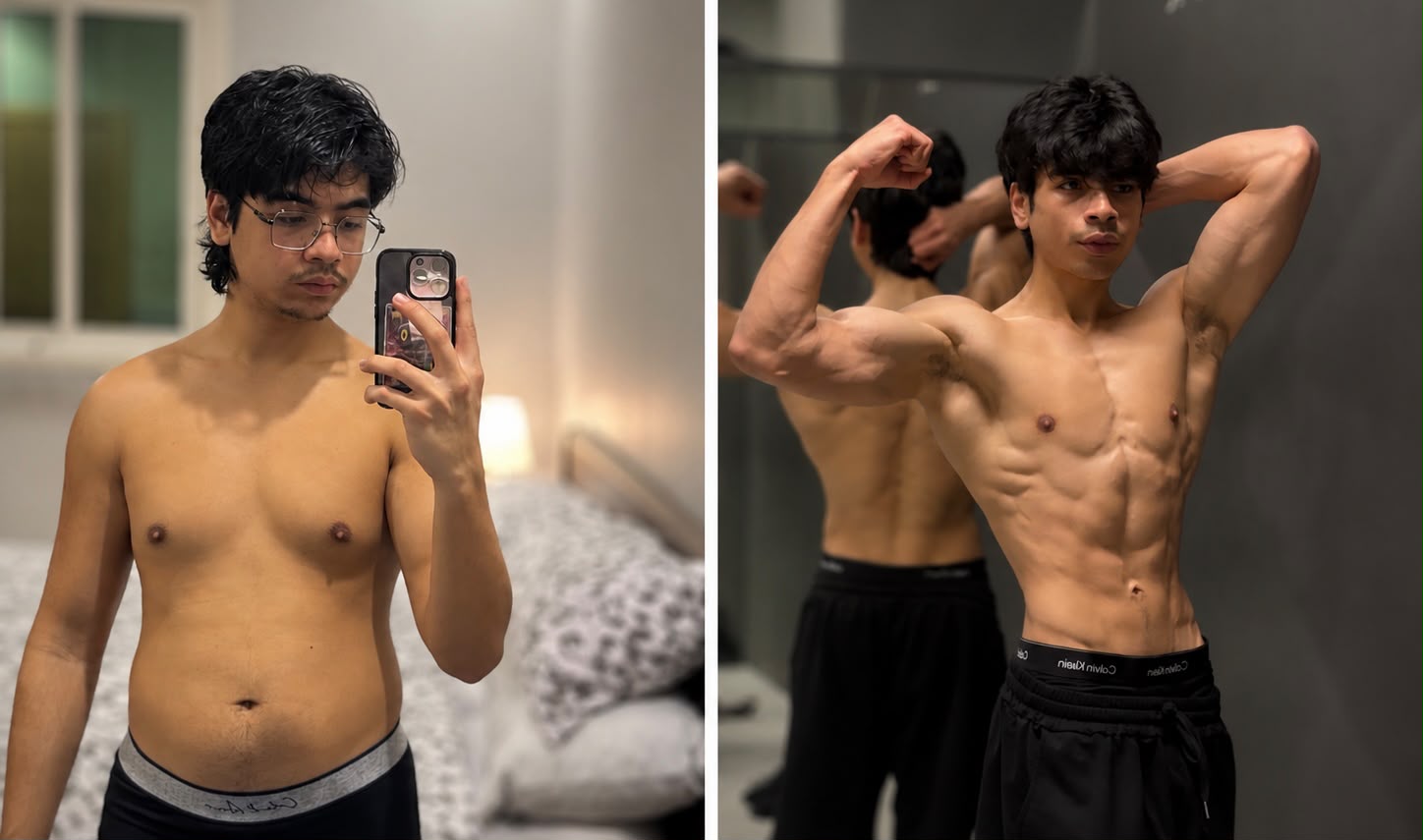 The Coldari Cut, nine month transformation, before and after